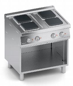 ПЛИТА 4 КОНФОРОЧНАЯ 700 СЕРИИ VEROTERM VT7CUE10VVQ С ОТКРЫТЫМ ШКАФОМ