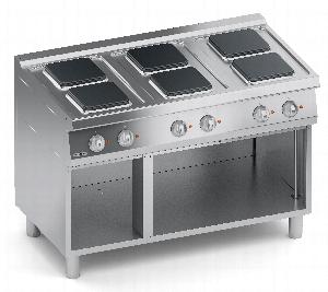 ПЛИТА 6 КОНФОРОЧНАЯ 700 СЕРИИ VEROTERM VT7CUE15VVQ С ОТКРЫТЫМ ШКАФОМ