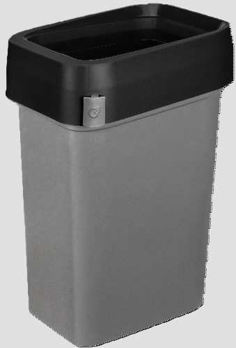 Бак для мусора "SMART BIN PRO" 50л (430x330x630мм), с крышкой "Гастро" (черный) 435245813